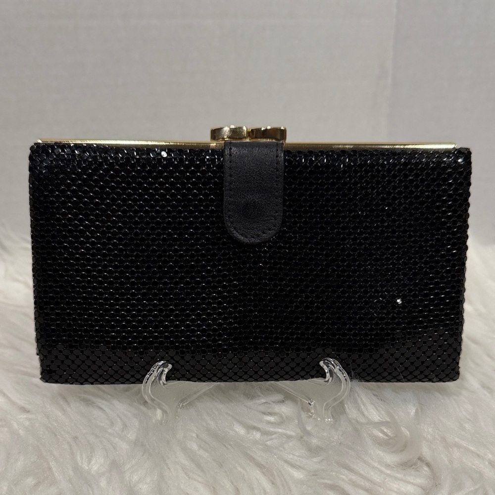 WHITING & Davis Black Mesh Clutch